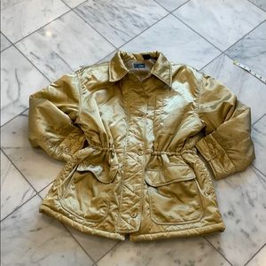 Liz wear gold metallic jacket M petite